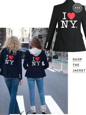 Veronica Beard Black Double-Breasted Tailored Blazer with Silver Buttons